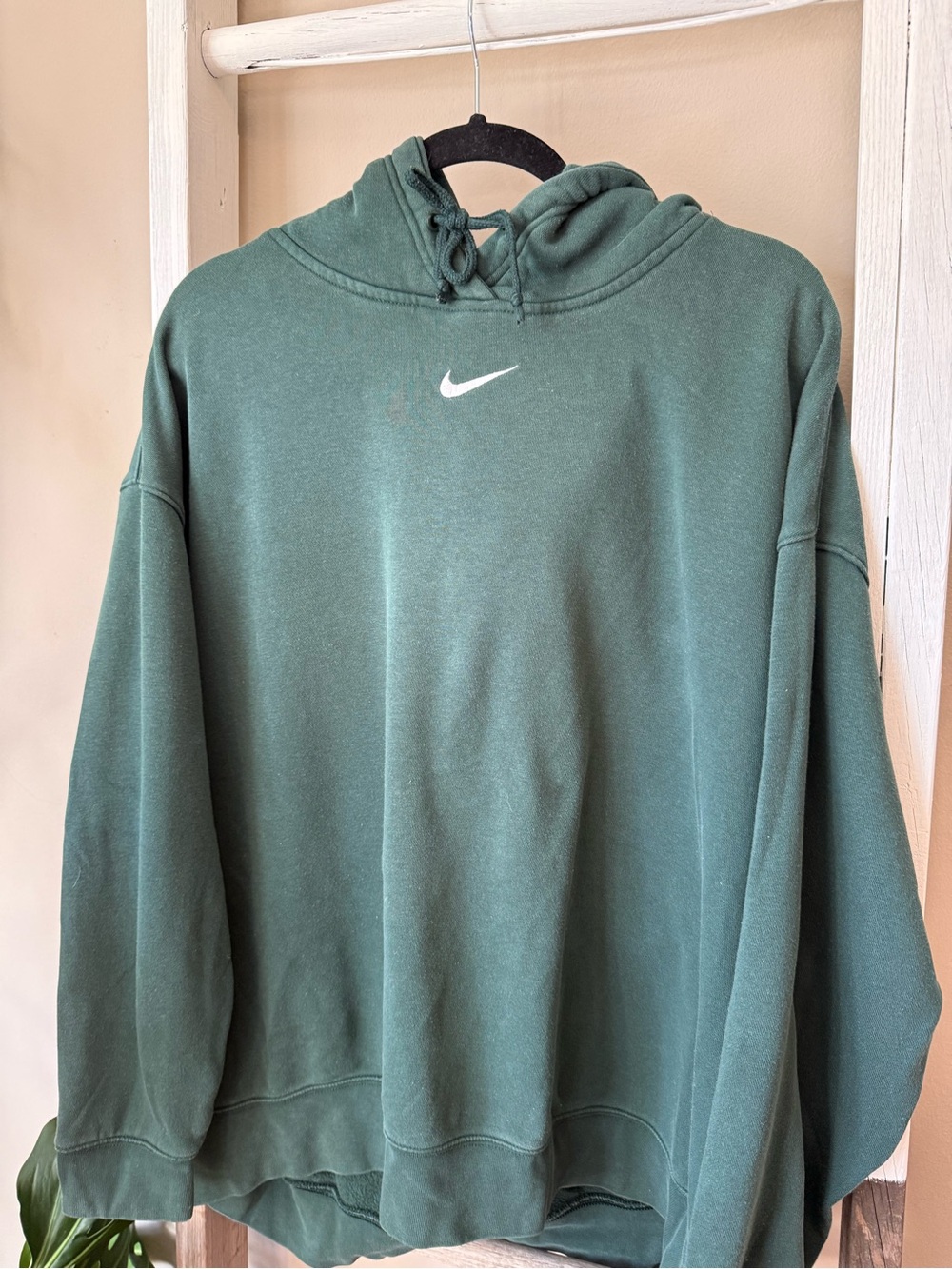 Nike Forest Green Pullover Hoodie with White Swoosh
